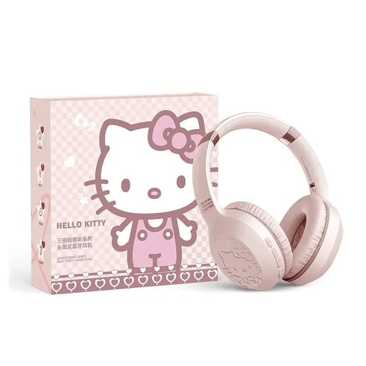 Hello Kitty & Kuromi Wireless Bluetooth Headset — Kawaii Cartoon Character Student Headphones, New Style