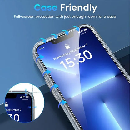 5Pcs Tempered Glass Screen Protector - Protective Glass Film for iPhone 16 15 14 13 12 11 Pro Max Mini 7 8 Plus X XR XS MAX