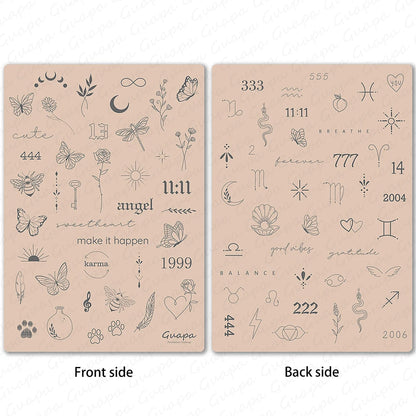 Silicone Practice Skin for Permanent Makeup — Double-Sided Latex Sheet with Brows Design for Hair Stroke Training