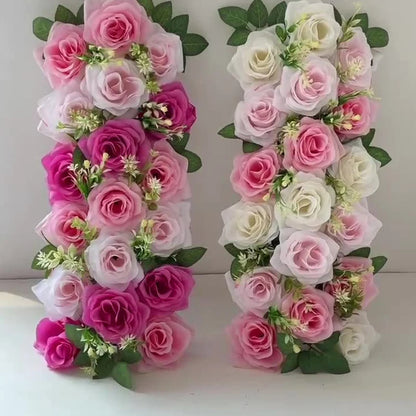 50cm Artificial Rose Flower Garland - Wedding Wall Backdrop, Party Decor & Photo Props