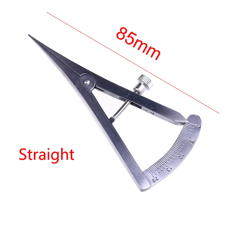 Dental Caliper Gauge Stainless Steel Dentist Measuring Ruler Tool – Curved & Straight Head Surgical Lab Instrument