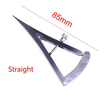 Dental Caliper Gauge Stainless Steel Dentist Measuring Ruler Tool – Curved & Straight Head Surgical Lab Instrument