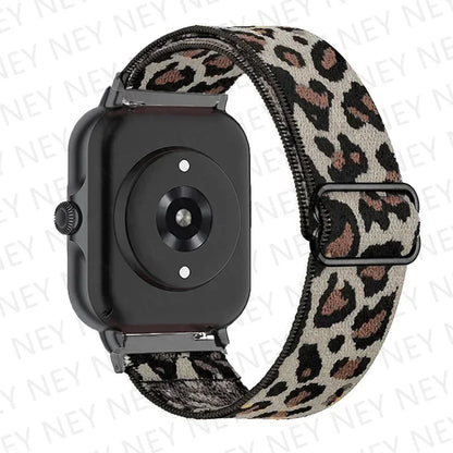 Nylon Elastic Watch Band for Amazfit GTS/GTR 4-3-2, Stratos & Bip Series – Bohemian Shiny Adjustable 20mm/22mm Strap