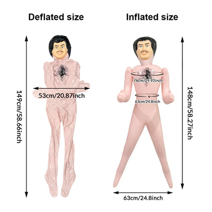 Inflatable PVC Mask Doll – Funny Adult Party Prank, Entertainment Decoration & Gift for Singles Events