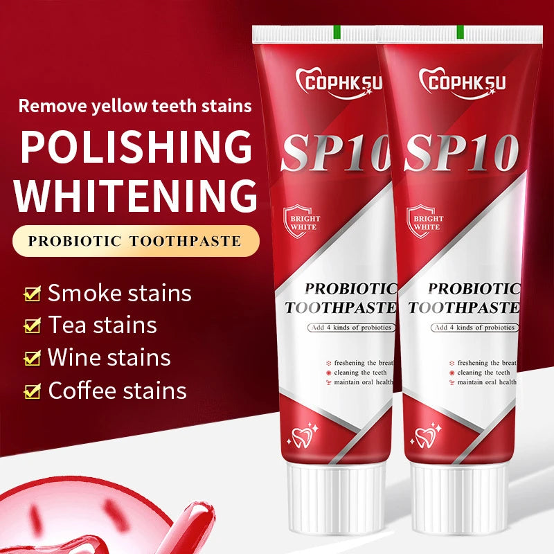 SP-10 Fresh Breath & Whitening Toothpaste – Removes Plaque, Yellow Stains & Supports Gum Health for Oral Care