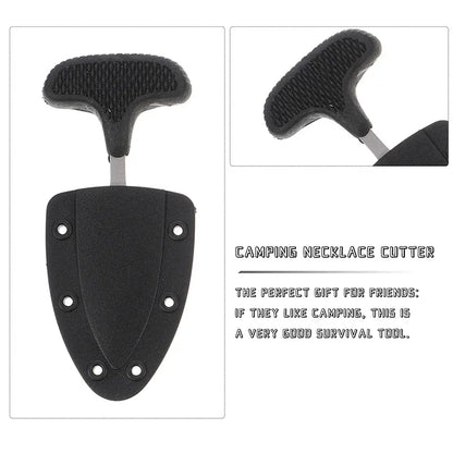Multifunctional Camping Necklace Cutter – Portable Outdoor Survival Multitool Pendant