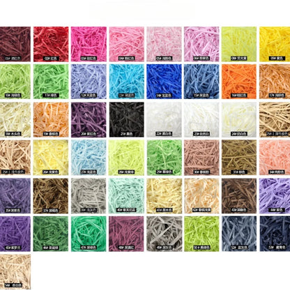100g Colorful Crinkle Raffia Paper Filler – Shredded Lafite Grass for DIY Wedding, Party, Gift Box & Candy Packaging