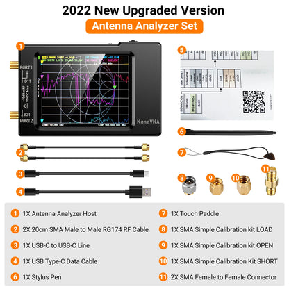 NanoVNA-H4 Spectrum Analyzer – 2.8/4" Vector Network Antenna Analyzer, 10KHz-1.5GHz, MF, HF, VHF, UHF Tuner