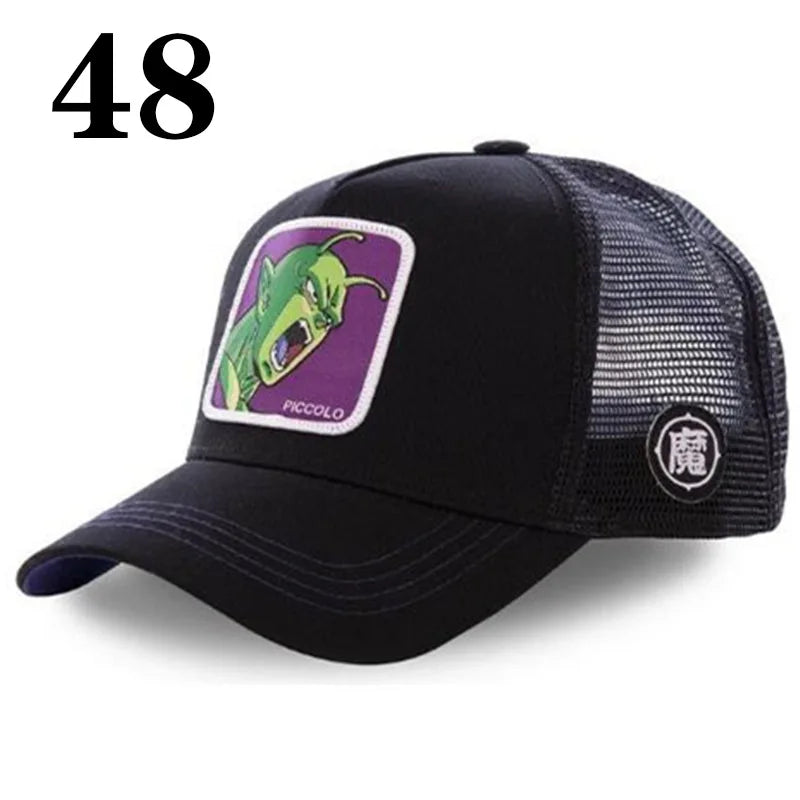 Dragon Ball Anime Baseball Cap - Goku Vegeta Buu Mesh Hip Hop Hat for Summer Casual Wear