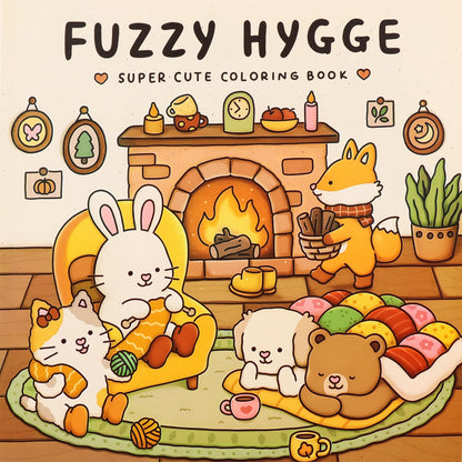 Coloring Books for Adults and Teens, Cute Puppies Cartoon Designs for Relaxation, Cozy Hygge Moment Coloring Fun