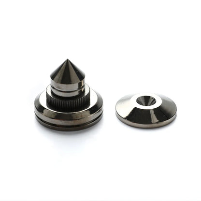 4PCS Speaker Stand Feet Pads — 30x27mm Pure Copper/Silver Spikes for Loudspeaker Boxes with M28x26 Nails