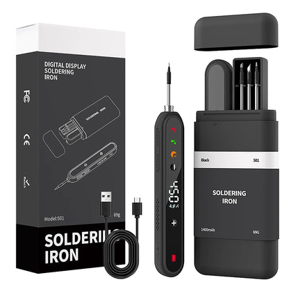 Portable Type-C Digital Soldering Iron Kit – 8-15W Fast Heating Adjustable Temperature Mini Repair Tool