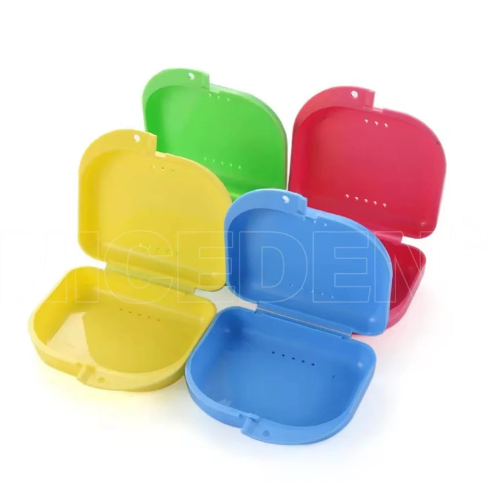 10PCS Multi-Color Retainer & Denture Case – Bracket Mouthguard Cleaner Storage Set