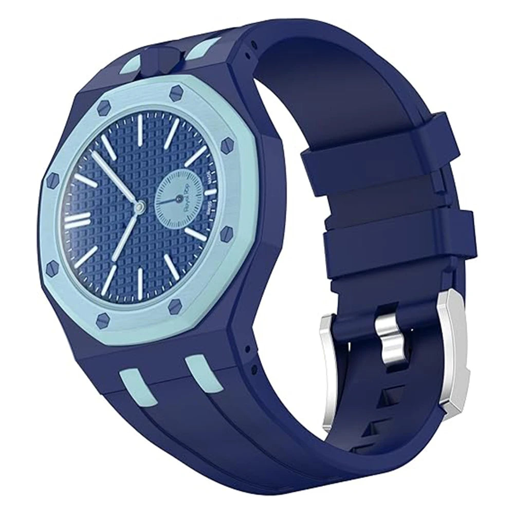 PC Watch Case & Silicone Strap - Wristwatch Modification Accessories for Swatch & AP Royal Oak Style Watches