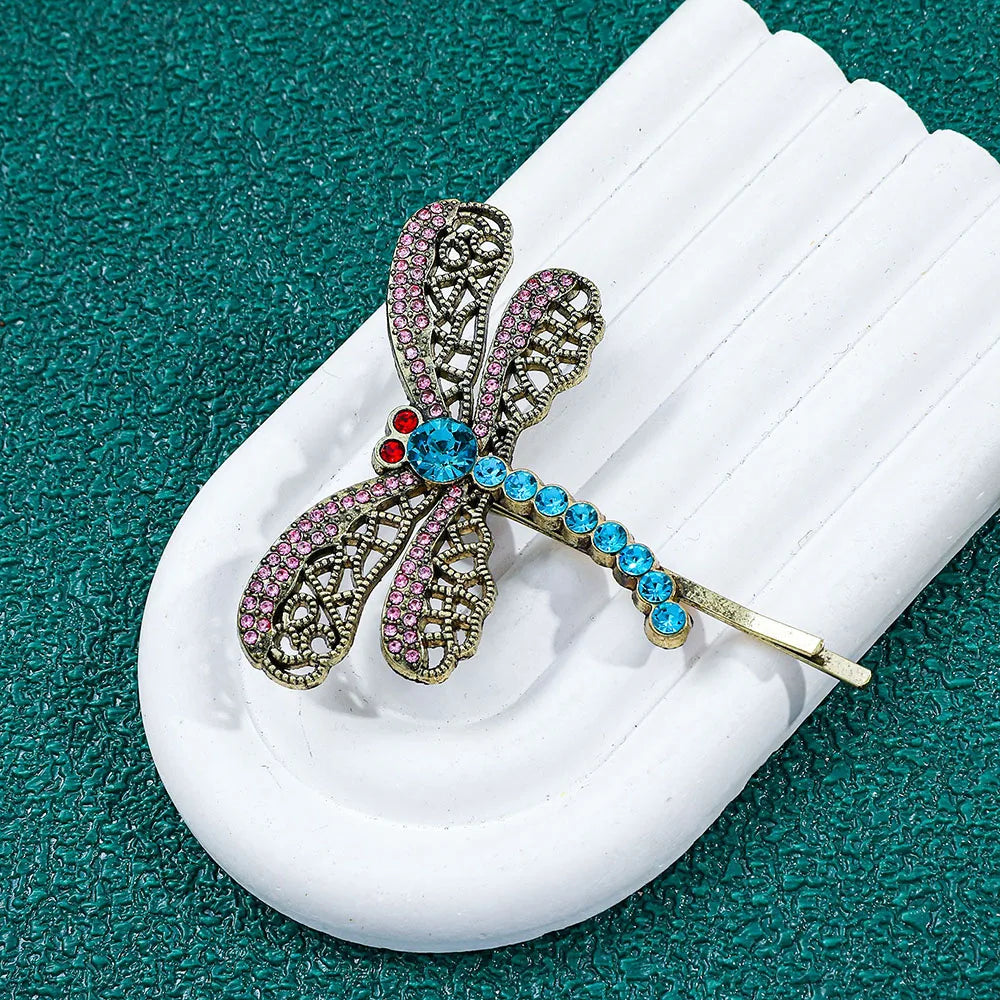 Cartoon Dragonfly Hair Clips - Fashionable Metal Hairpins and Barrettes for Women and Gifts