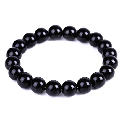 Black Obsidian Natural Stone Bracelet | Fat Relief, Blood Circulation & Anti-Anxiety Jewelry for Men & Women
