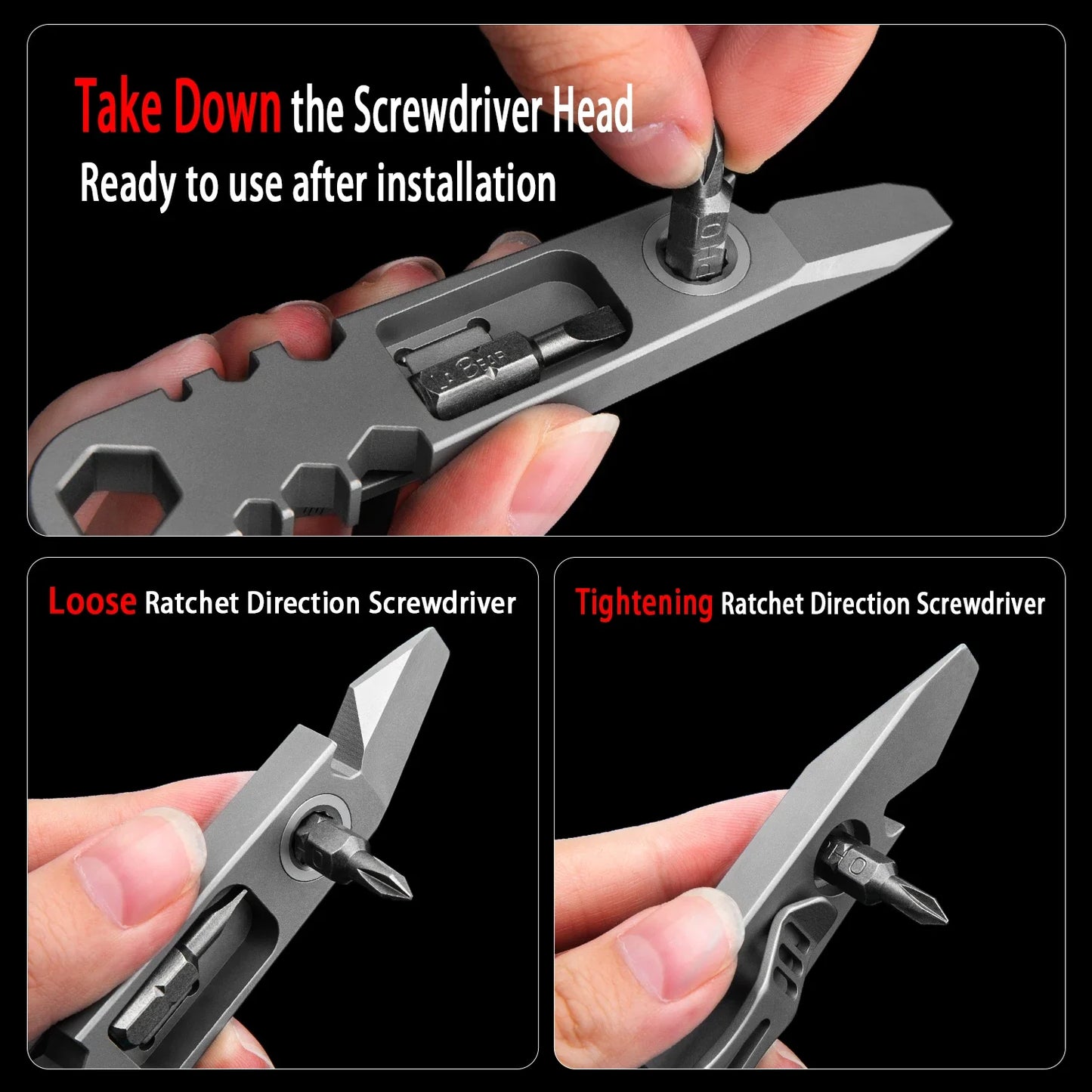 Titanium Alloy Multifunction EDC Tool – Wrench, Pry Bar, Bottle Opener & Screwdriver for Outdoor Use