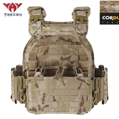 YAKEDA ATFG MOX CAMO Tactical Plate Carrier – Lightweight, Quick Release, 1000D Nylon MOLLE Vest for Combat & Hunting