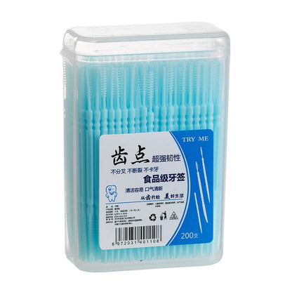 200-Piece Dental Floss Picks Set - Interdental Cleaning Tools for Daily Oral Hygiene and Dental Care