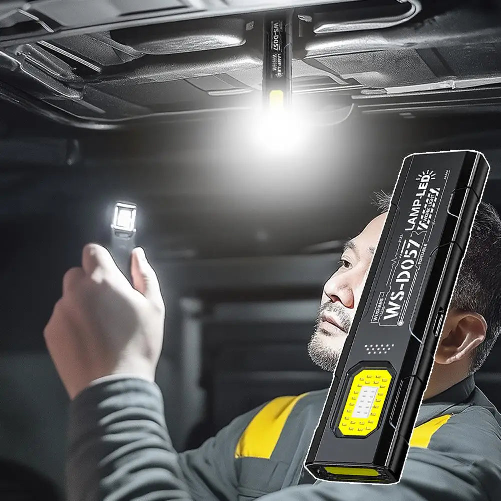 Rechargeable 550LM LED Keychain Flashlight — Mini Pocket Torch Lantern with Magnet for Emergency & Work