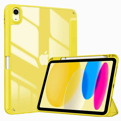 iPad 10th & 11th Gen Case 2022 – Hybrid Slim Tri-Fold Stand Cover with Pencil Holder, Protective Tablet Case