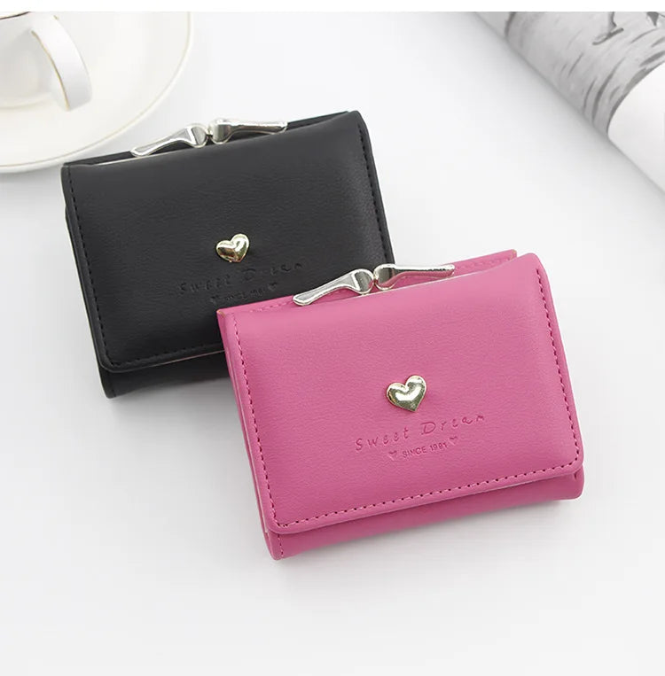 New Mini Short Women’s Wallet – High-Quality Luxury Coin Pocket, Card & Photo Holder, Cute Purse for Girls