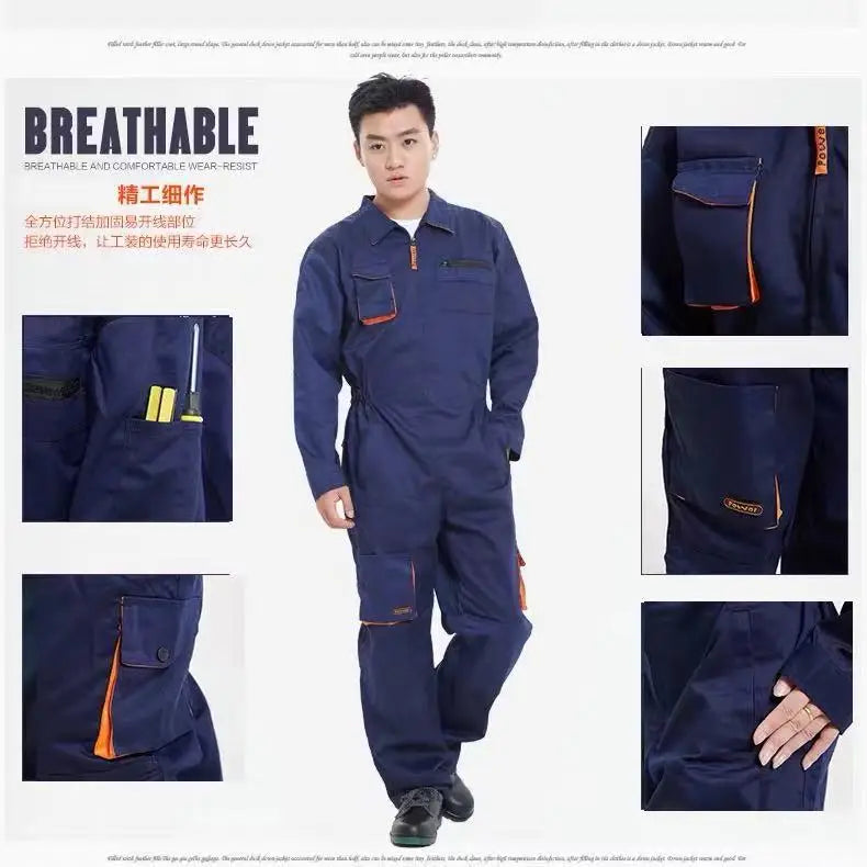 2023 Work Overall Uniform — Men & Women Coveralls for Welding, Car Repair & Workshop