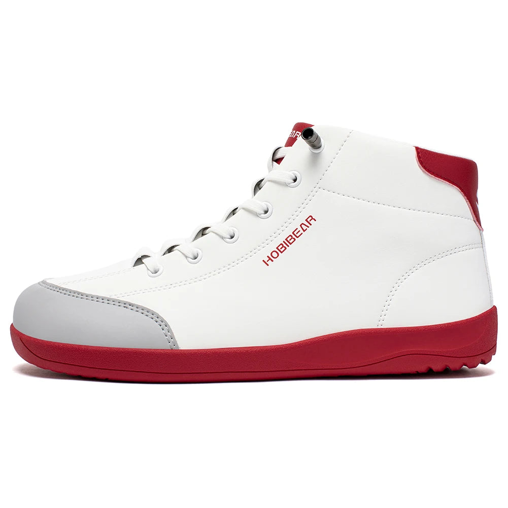 HOBIBEAR Mid-Top Barefoot Shoes — Wide-Toe Ankle Boots for Men & Women, Outdoor Non-Slip Artificial Leather Shoes
