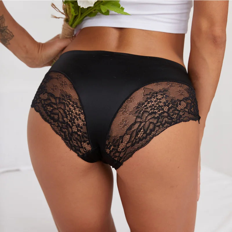 Women’s French Lace Panties - Seamless Soft Breathable Briefs for Comfortable Everyday Wear M-4XL