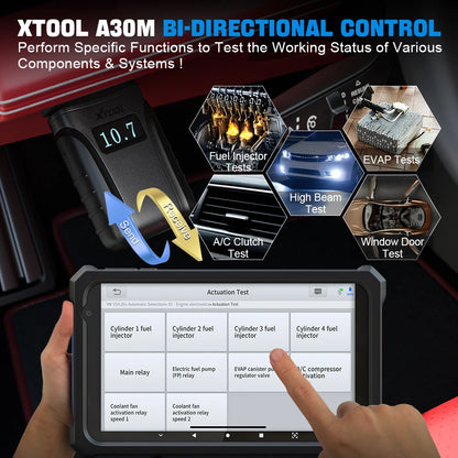 XTOOL Anyscan A30M Bluetooth OBD2 Scanner – Car Diagnostic Tool, 23+ Reset Services, CANFD Protocol, Lifetime Free Updates
