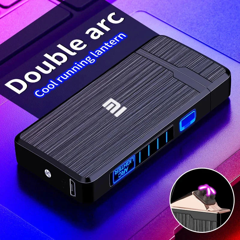 Xiaomi Electric Dual Arc Plasma Lighter - Windproof Flameless USB Rechargeable Touch Sensor Lighter, Perfect Gift