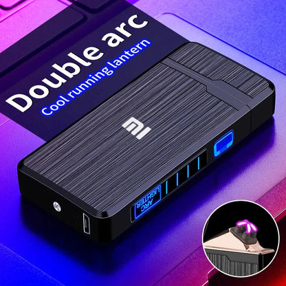 Xiaomi Electric Dual Arc Plasma Lighter - Windproof Flameless USB Rechargeable Touch Sensor Lighter, Perfect Gift