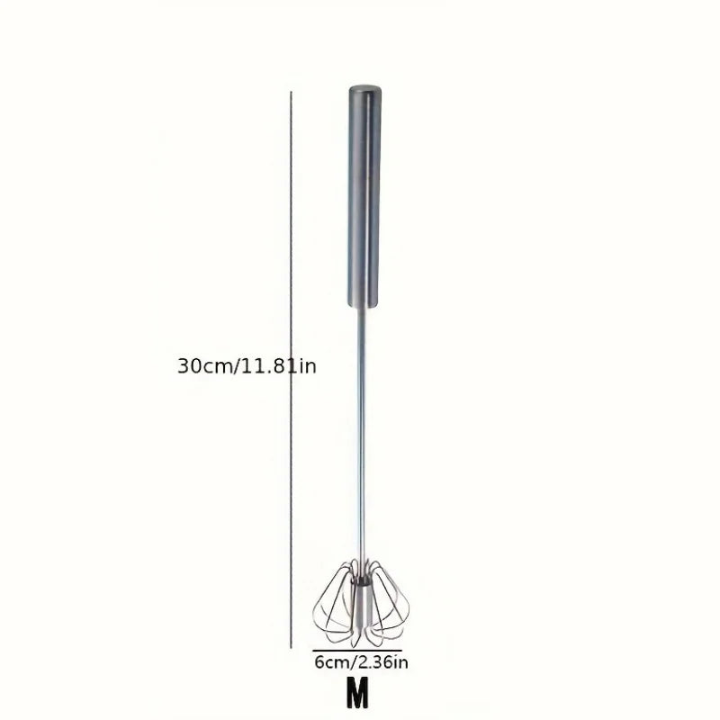 Stainless Steel Egg Beater – Durable Semi-Automatic Mixer for Effortless Egg, Cream & Batter Mixing for Kitchen Baking