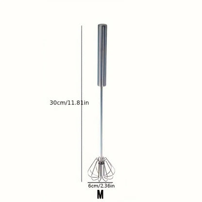 Stainless Steel Egg Beater – Durable Semi-Automatic Mixer for Effortless Egg, Cream & Batter Mixing for Kitchen Baking