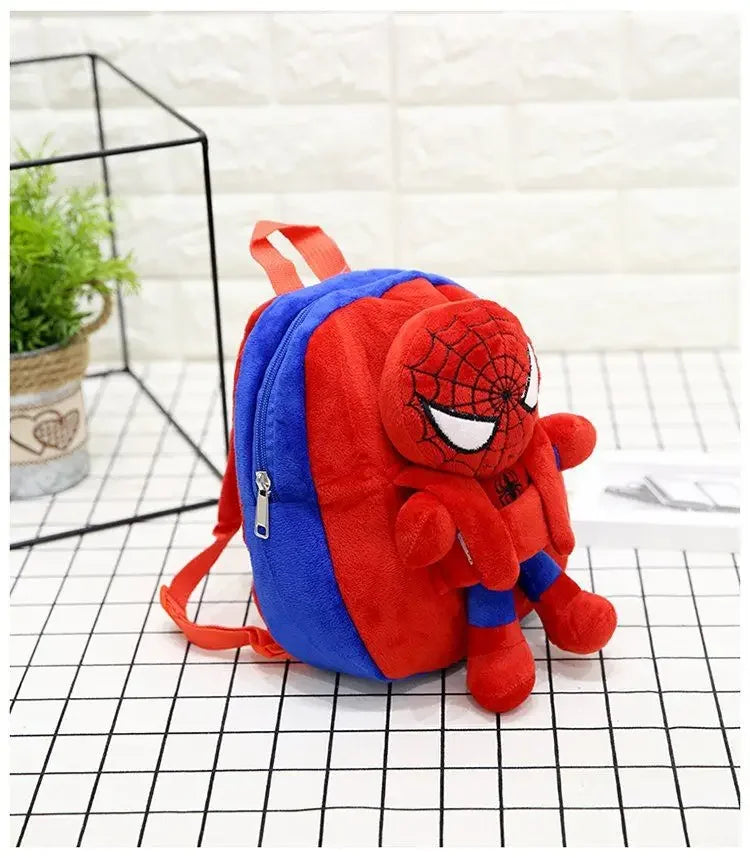 Marvel Series Cartoon Plush Toy Backpack – Cute & Fashionable Kindergarten Leisure Bag for Kids, Holiday Gift