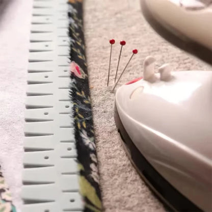 Silicone Hemmer Sewing Tool – Flexible Hem Ruler with Marking Holes for DIY Sewing & Crafting Gifts