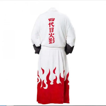 Naruto Akatsuki Uchiha Itachi Robe – Flannel Thickened Thermal Bathrobe Nightgown Pajama for Teens