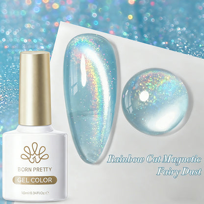 BORN PRETTY Cat Magnetic Gel Nail Polish 117 Colors 10ml Full Coverage Semi-Permanent Soak-Off Nail Varnish for Salon Manicure Glitter Cat Eye Nails