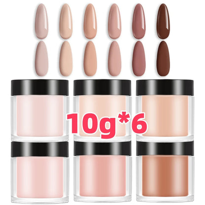 50g/100g Nude Nail Acrylic Powder Bulk Set – 4-in-1 Solid Crystal Extension, Dipping & Engraving Nail Art Monomer Wholesale