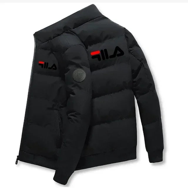 Men's Autumn Winter Short Jacket - Lightweight Cotton-Padded Stand Collar Zipper Coat for Outdoor Casual Wear