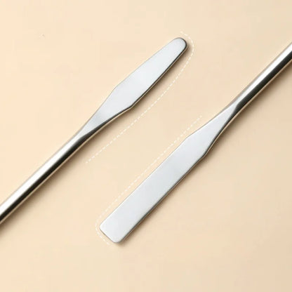 3pcs Dual-Ended Stainless Steel Mixing Spatula - Nail Art, Makeup and Craft Mixing Tool Set
