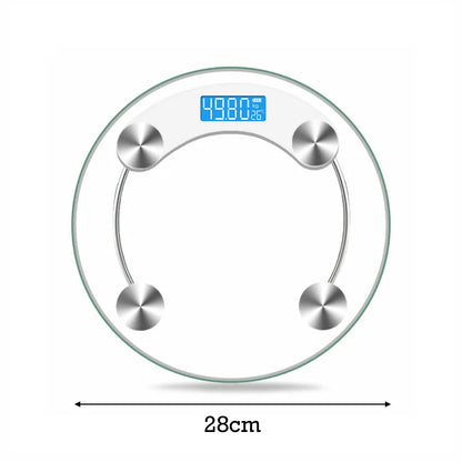 LCD Digital Bathroom Scale — Round High-Definition Body Weight Scale, 0.2-180KG Precision Electronic Floor Scale