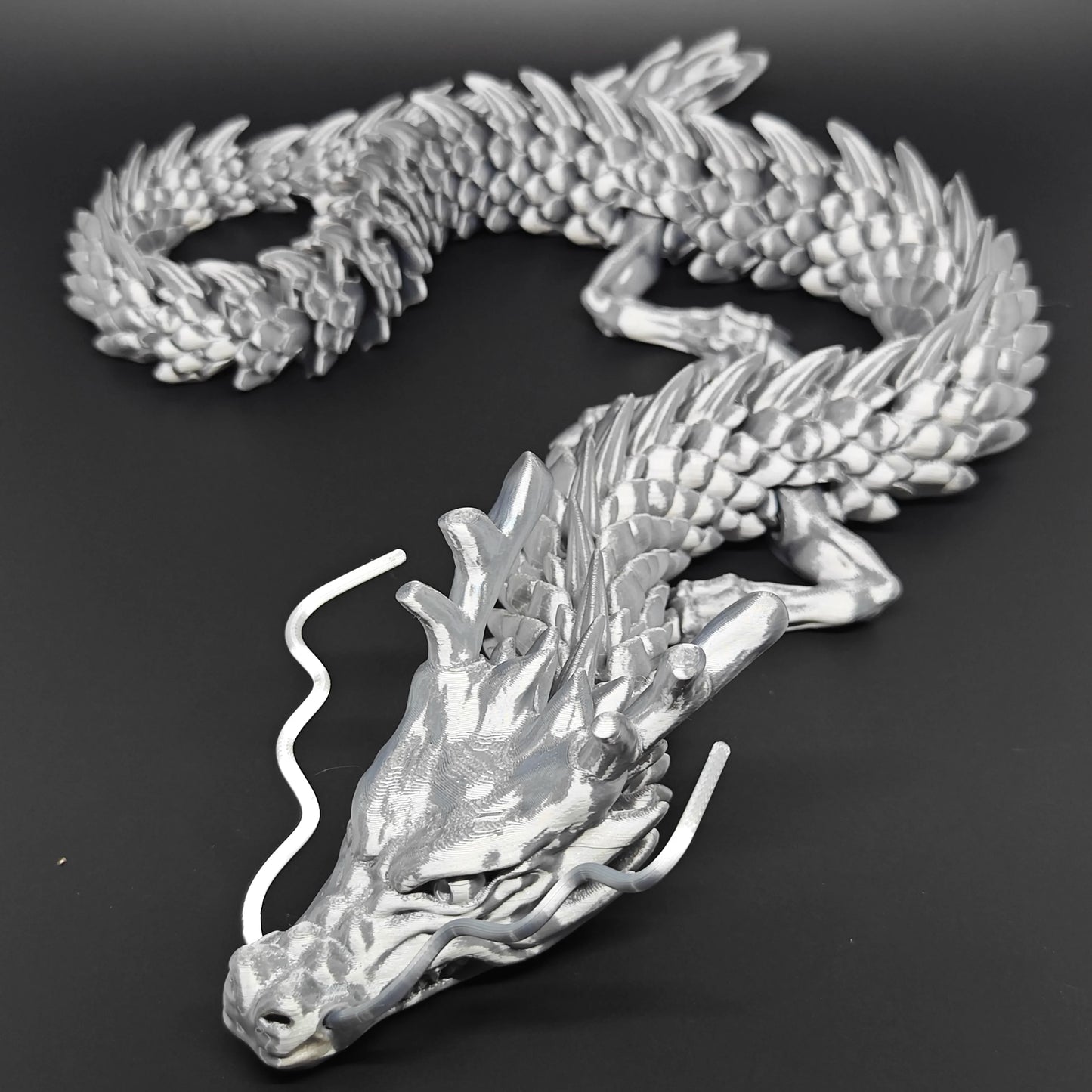 3D Printed Gem Dragon Fidget Toy - Articulated Rotatable Crystal Dragon Gift