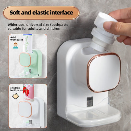 Smart Toothpaste Dispenser with 3 Modes - Automatic Sensor, Electric, Wall-Mounted, USB Rechargeable, Removable Bathroom Accessory