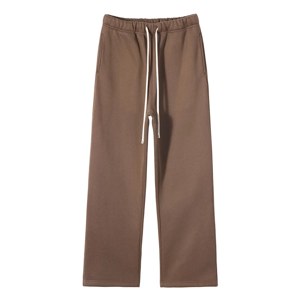Straight-Lined Solid Color Cashmere Sweatpants – Soft Cozy Lounge Pants