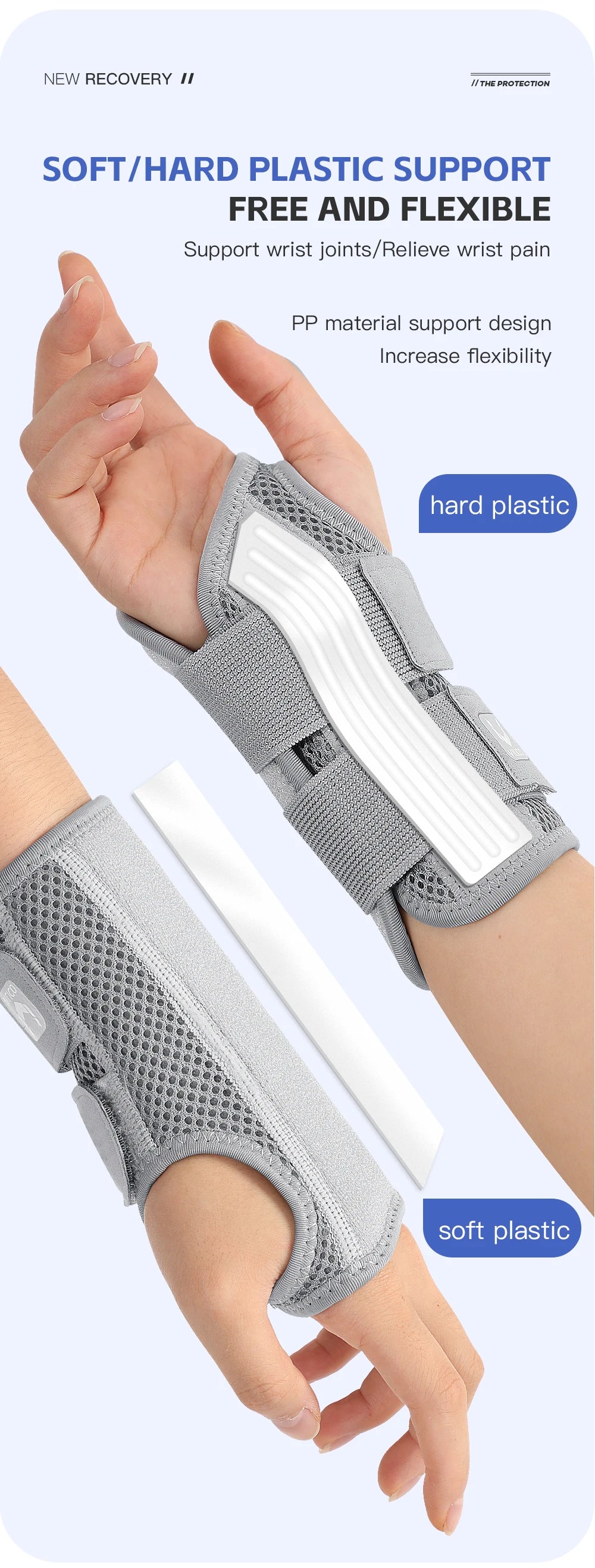 Wrist Brace for Carpal Tunnel — Hand Support with Splints for Arthritis, Tendonitis, Sprains, and Wrist Pain