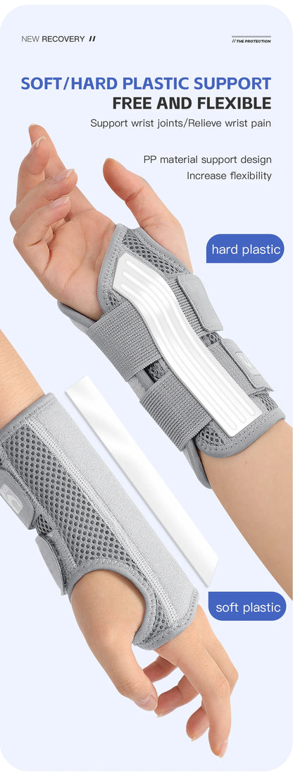 Wrist Brace for Carpal Tunnel — Hand Support with Splints for Arthritis, Tendonitis, Sprains & Wrist Pain, 1PC