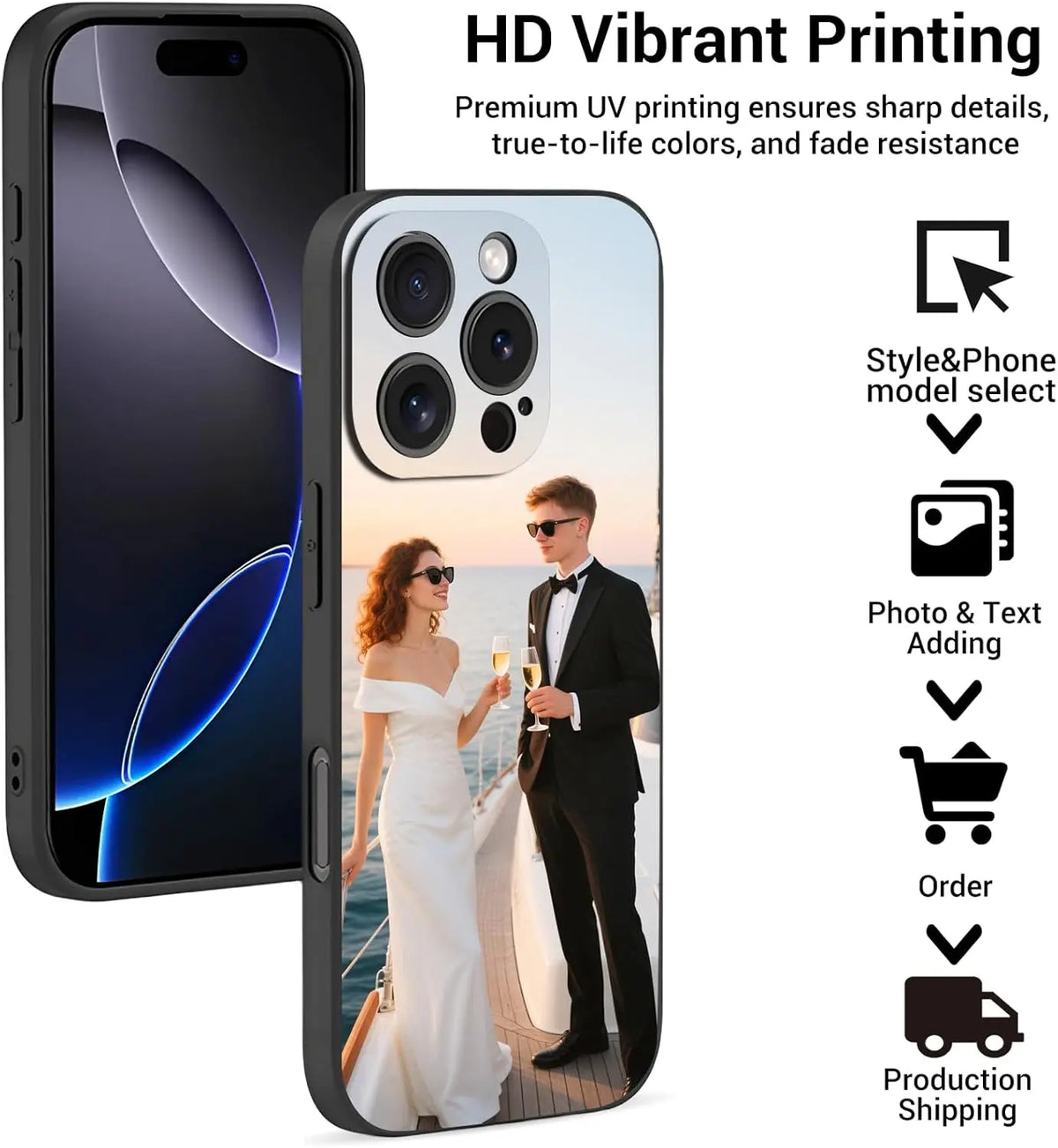 Custom Matte iPhone Case - Personalized Photo Soft Cover for iPhone 7 to 17 Pro Max, Plus & Mini