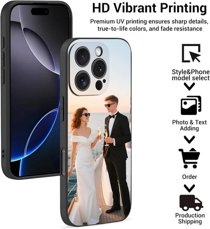 Custom Matte iPhone Case - Personalized Photo Soft Cover for iPhone 7 to 17 Pro Max, Plus & Mini