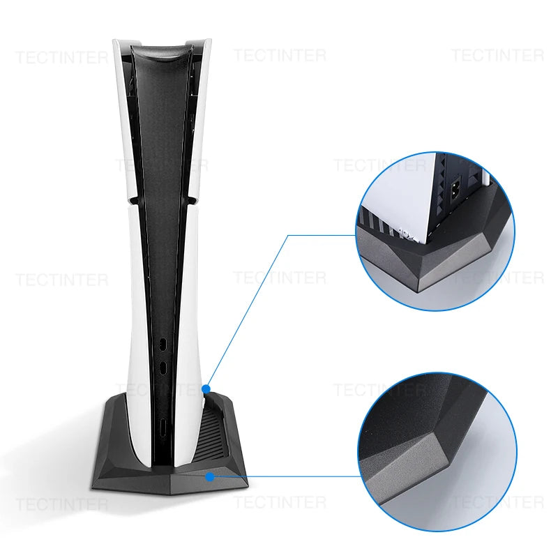 PS5 Slim Vertical Stand Base – Non-Slip Console Support with Built-in Cooling Vents for PlayStation 5 Slim